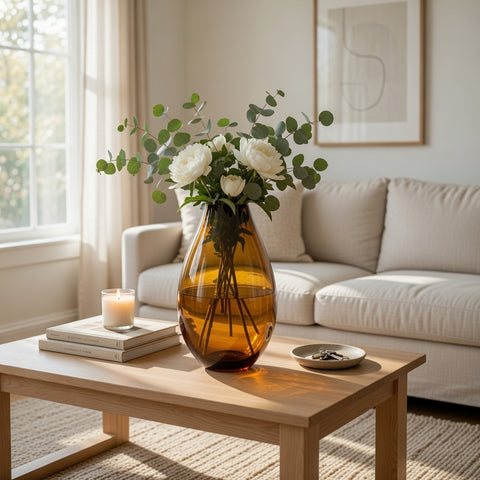 Glass Vase Decoration | Glass Vase | Table Centerpiece