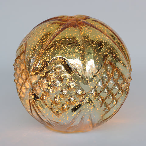 Christmas 7.75*7.5*0.0'' Glass Ball Décor W/Lite