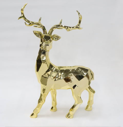Cerf debout en résine plaqué or 31 "H