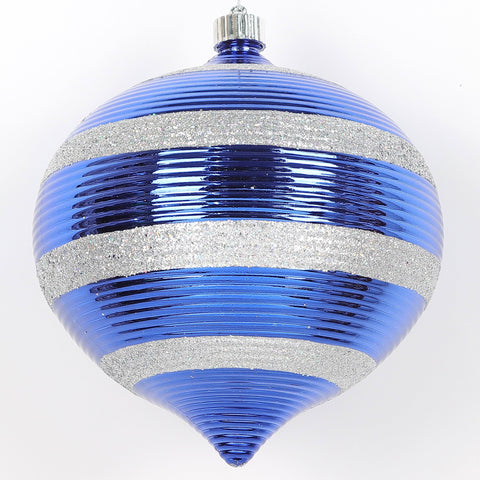 200Mm Shatterproof Ornament_Blue/Silver | Christmas Decor | Festive Holiday Decoration