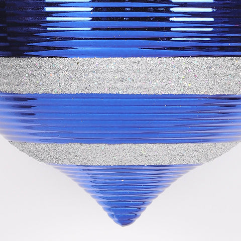 200Mm Shatterproof Ornament_Blue/Silver | Christmas Decor | Festive Holiday Decoration