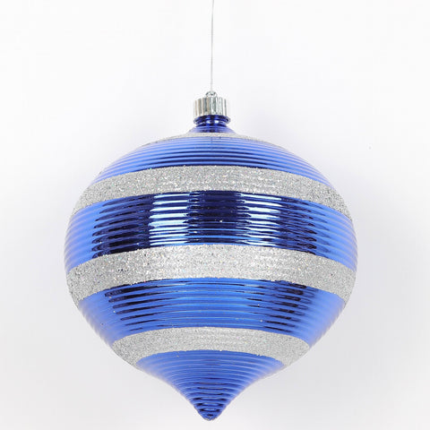 200Mm Shatterproof Ornament_Blue/Silver | Christmas Decor | Festive Holiday Decoration