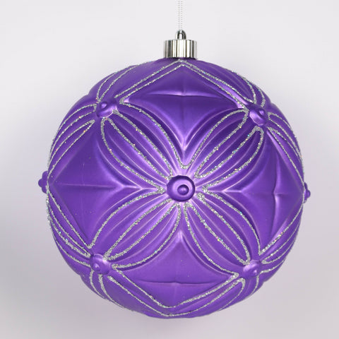 200Mm Shatterproof Ornament_Purple | Christmas Decor | Festive Holiday Decoration