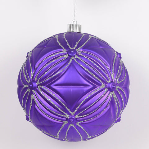 200Mm Shatterproof Ornament_Purple | Christmas Decor | Festive Holiday Decoration