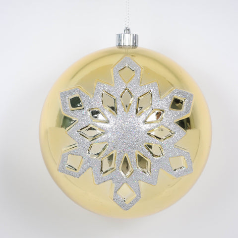 200Mm Gold Silver Shatterproof Ornament | Christmas Decor | Festive Holiday Decoration