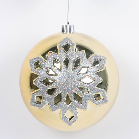 200Mm Gold Silver Shatterproof Ornament | Christmas Decor | Festive Holiday Decoration
