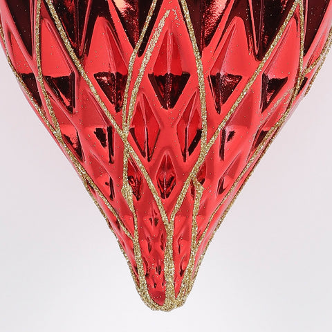 300Mm Shatterproof Ornament_Green With Gold Glitter | Christmas Decor | Festive Holiday Decoration