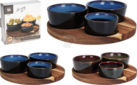 Serving Set Of 4Pcs 2Ass Color