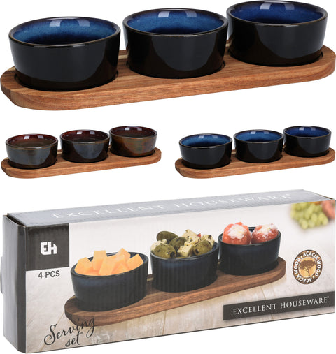 Serving Set Of 4Pcs 2Ass Color