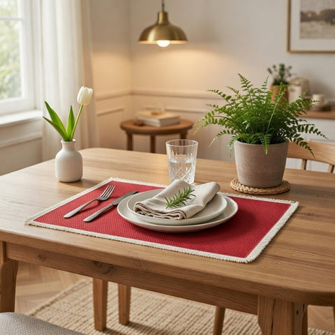 Fringed Cherry Placemat 14in. x 20in.