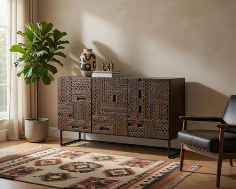 59*13*33"H CARVED CABINET