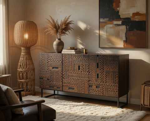 59*13*33"H CARVED CABINET