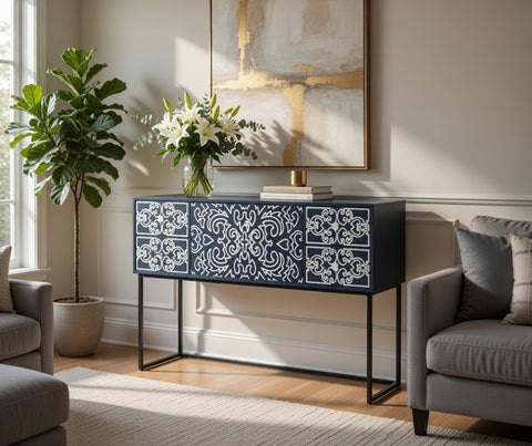 Side Cabinet | Mango Wood | 55" L x 18" W x 35" HT