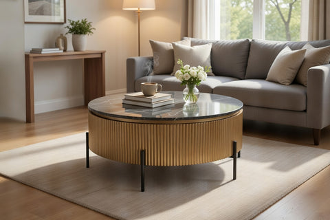 35.5*35.5*16"H Sheet Claded Round Table