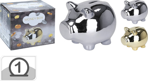 Moneybank Pig 115X91X91Mm 2Ass