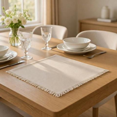 Set of 2 Frayed Sand Napkin 22in. x 22in.