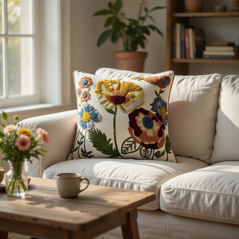Digital Print  Cushion Cover , Front  & Back Cotton Casement, With Concealed Zip