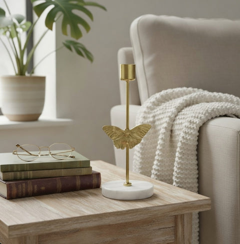 8In Minimalist Taper Holder (Moth)  Gold