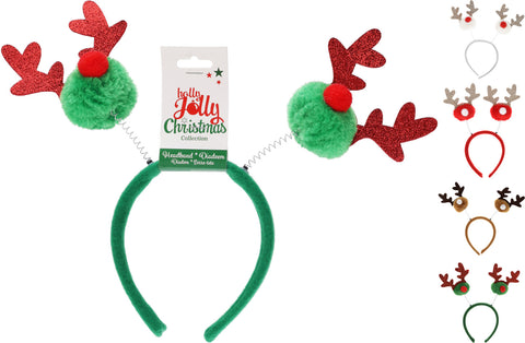 Headband Reindeer 28Cm 4Ass