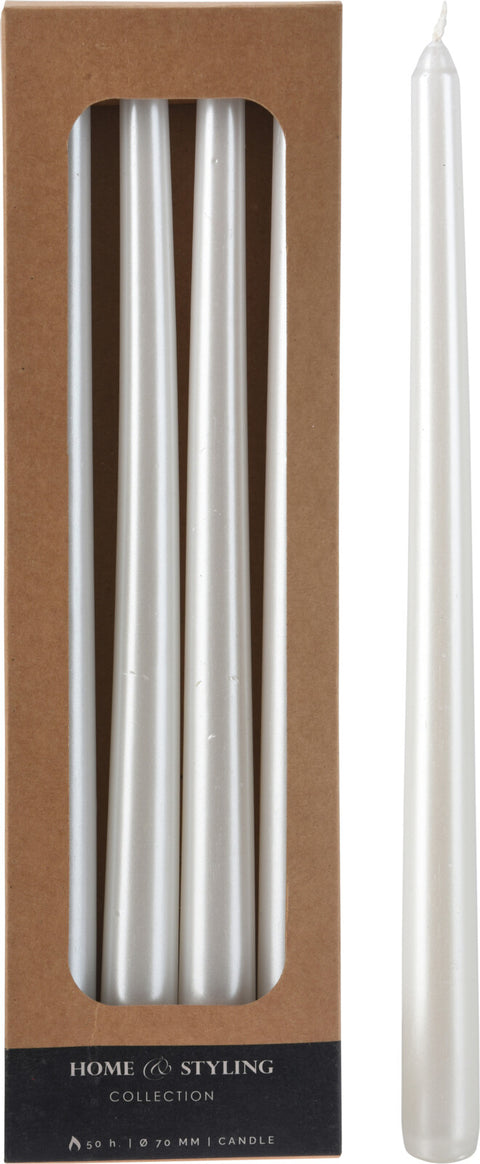 Dinner Candles 4Pcs 30Cm White
