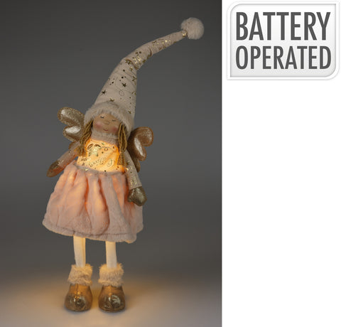 Angel Girl W Led 69Cm Gold