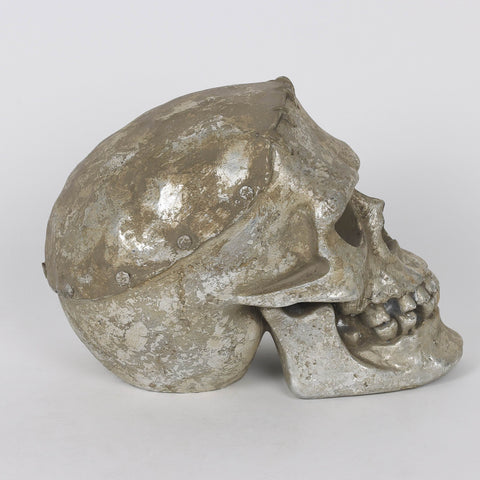 4.5*6.75*5.0''Silver Resin Skull Décor