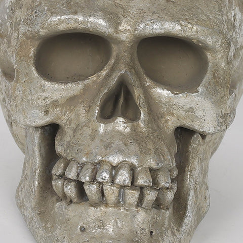4.5*6.75*5.0''Silver Resin Skull Décor