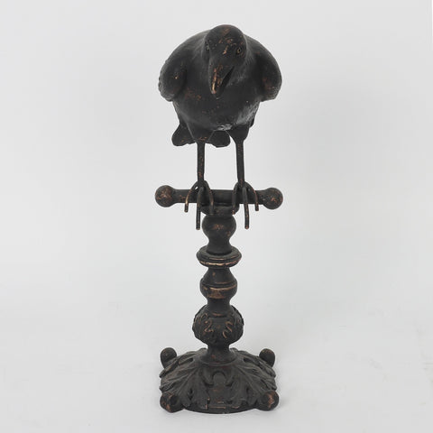 8*4*11.25''Black Crow With Open Mouth Décor