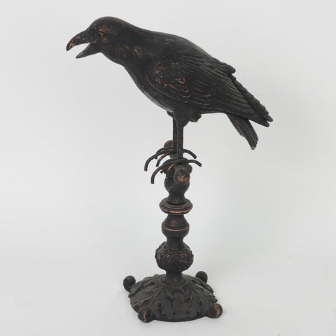 8*4*11.25''Black Crow With Open Mouth Décor