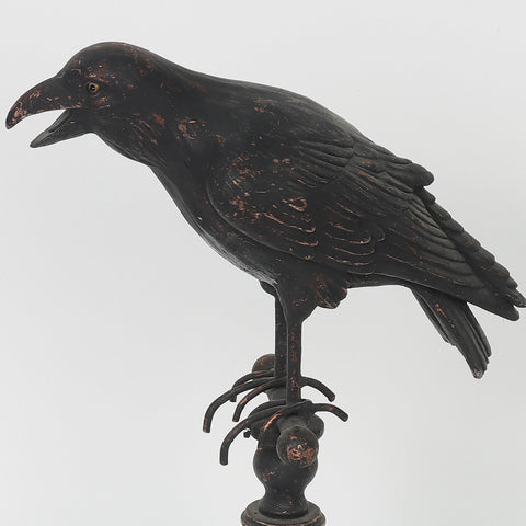 8*4*11.25''Black Crow With Open Mouth Décor