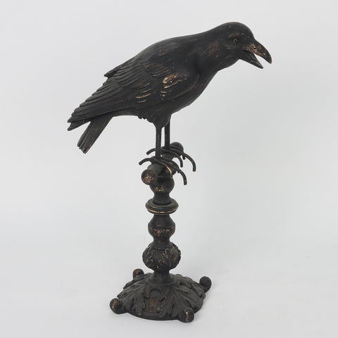 8*4*11.25''Black Crow With Open Mouth Décor