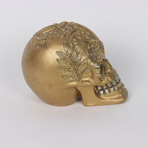 4.5*6.5*5‘’ Gold Poly Skull Décor