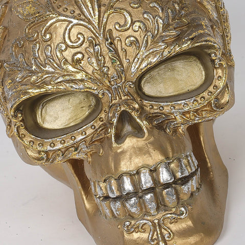4.5*6.5*5‘’ Gold Poly Skull Décor