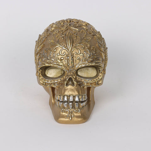 4.5*6.5*5‘’ Gold Poly Skull Décor