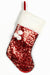 22 Inch Red Sequin Fabric Stocking