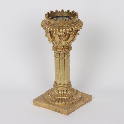 4.75*4.75*10.75‘’ Golden Candle Holder Décor