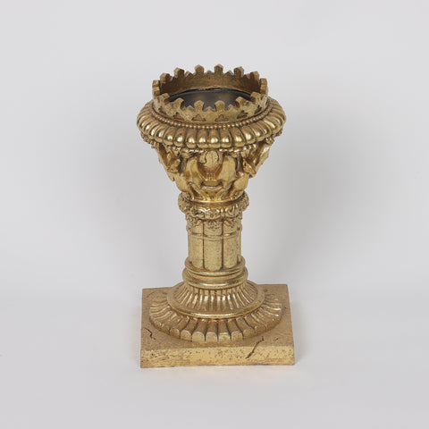 4.75*4.75*8.75‘’Golden Candle Holder Décor