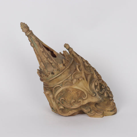 6*10.5*10.5‘’ Black Gold Poly Skull Décor