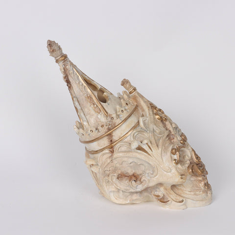 6*10.5*10.5‘’White Poly Skull Décor