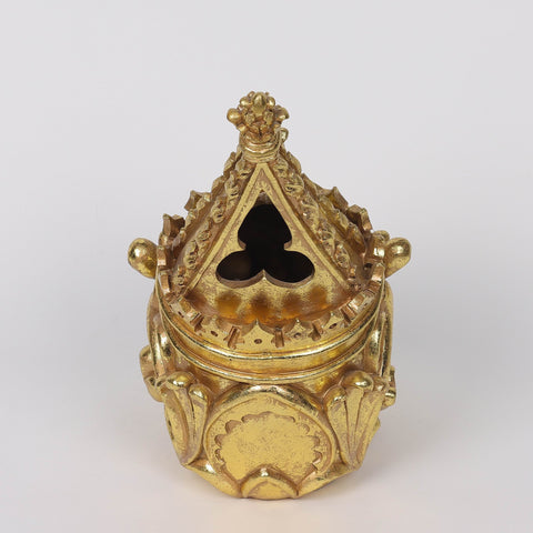 6*10.5*10.5‘’Gold Poly Skull Décor