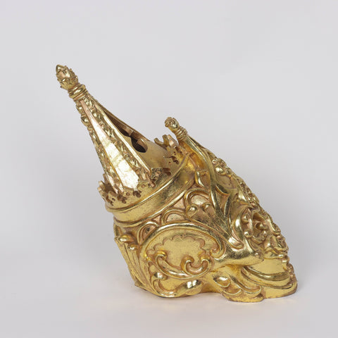 6*10.5*10.5‘’Gold Poly Skull Décor