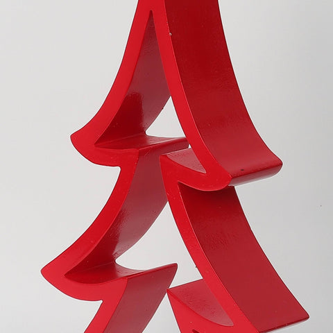 Christmas 9.5*2*14'' Red Tree Décor | Christmas Decor | Festive Holiday Decoration