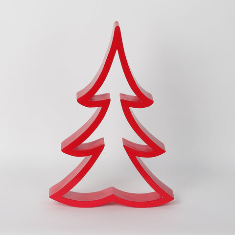 Christmas 9.5*2*14'' Red Tree Décor | Christmas Decor | Festive Holiday Decoration