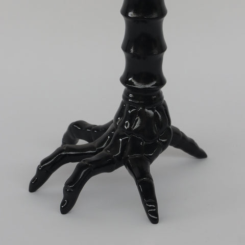 6*5.75*8.25‘’Black Poly Candle Holder Decor W/Claw Shape Bottom