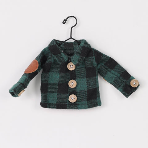 Christmas Green Buffalo Check Jacket Ornament