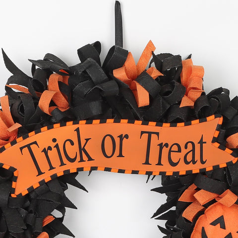 20*4'' Trick Or Treat Pumpkin Wreath Décor