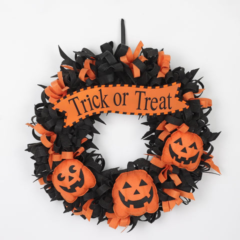 20*4'' Trick Or Treat Pumpkin Wreath Décor