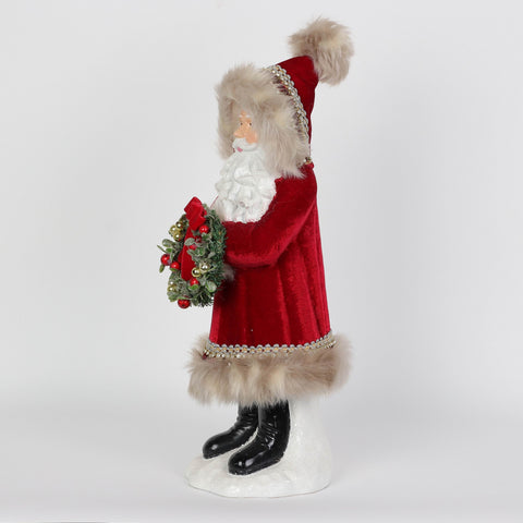 Christmas 6.5*6.5*15.0''Red Resin Coat Santa Décor | Christmas Decor | Festive Holiday Decoration
