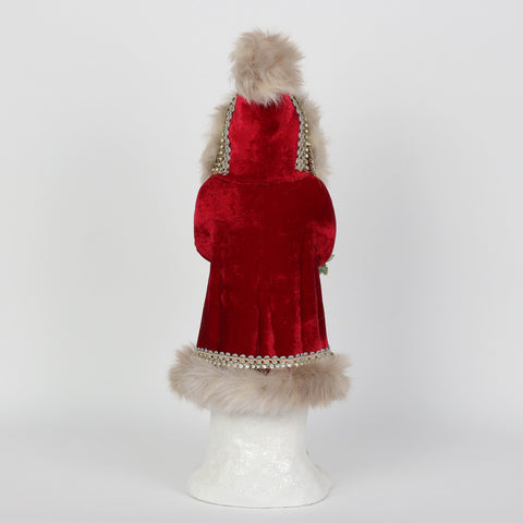Christmas 6.5*6.5*15.0''Red Resin Coat Santa Décor | Christmas Decor | Festive Holiday Decoration