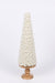 18 Inch White Berry Tree Cone With Copper Resin Base